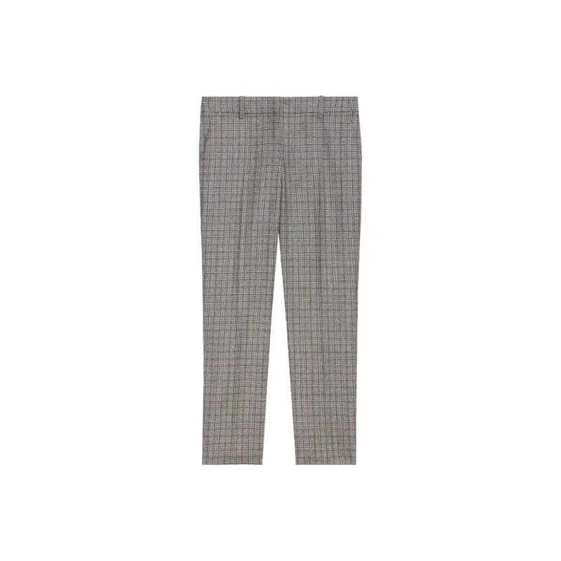 THEORY Casual Pants Women's Gray Mixed Color-0
