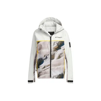 Adidas Waterproof And Windproof Windbreaker Jacket Women's Jade White