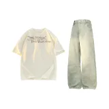 Clothing Sets (Apricot Top+Yellow Mud Pants)