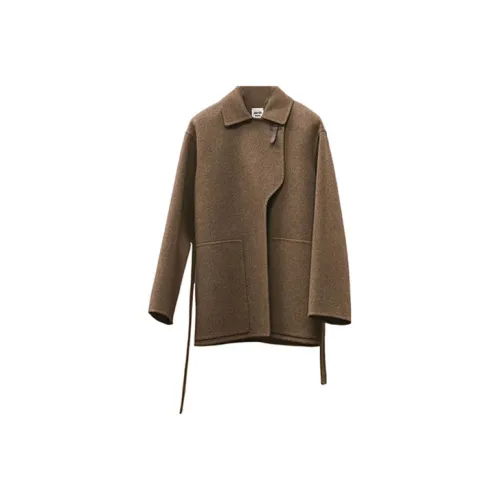 HERMES Velvet Jackets Women's Brown