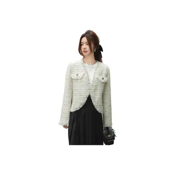 Emodues Cropped Coats Women's White