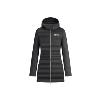 EMPORIO ARMANI Logo print Hooded Padded Coat