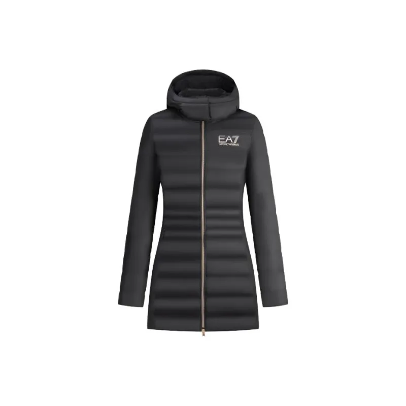 EMPORIO ARMANI Logo print Hooded Padded Coat-0