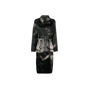 LOUISA BALLOU Trench Coat Women's Black