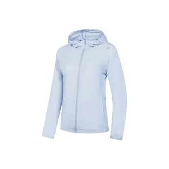 QIAODAN Sun Protection Clothing Women's Lightweight Transparent Blue