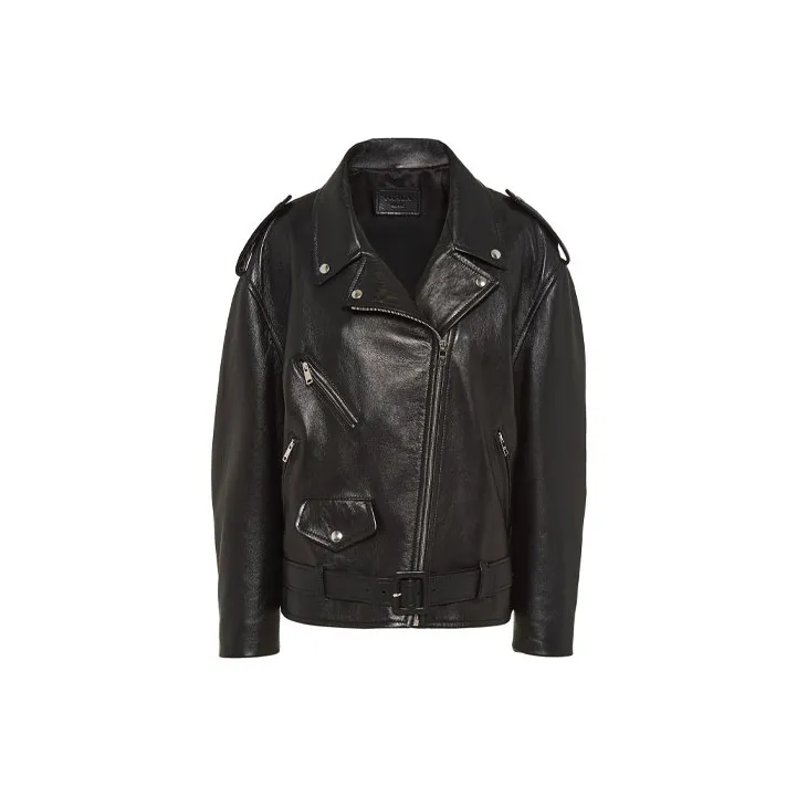 PRADA FW21 Leather Jacket Women's Black-0
