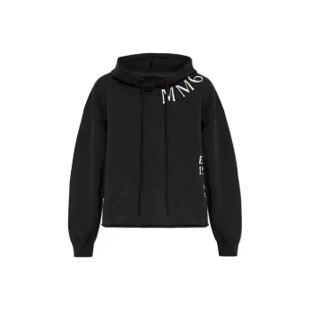 MM6 Maison Margiela Logo Printed Drop Shoulder Hoodie