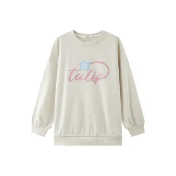 Three Blessings Sweatshirt Women's Apricot Gray