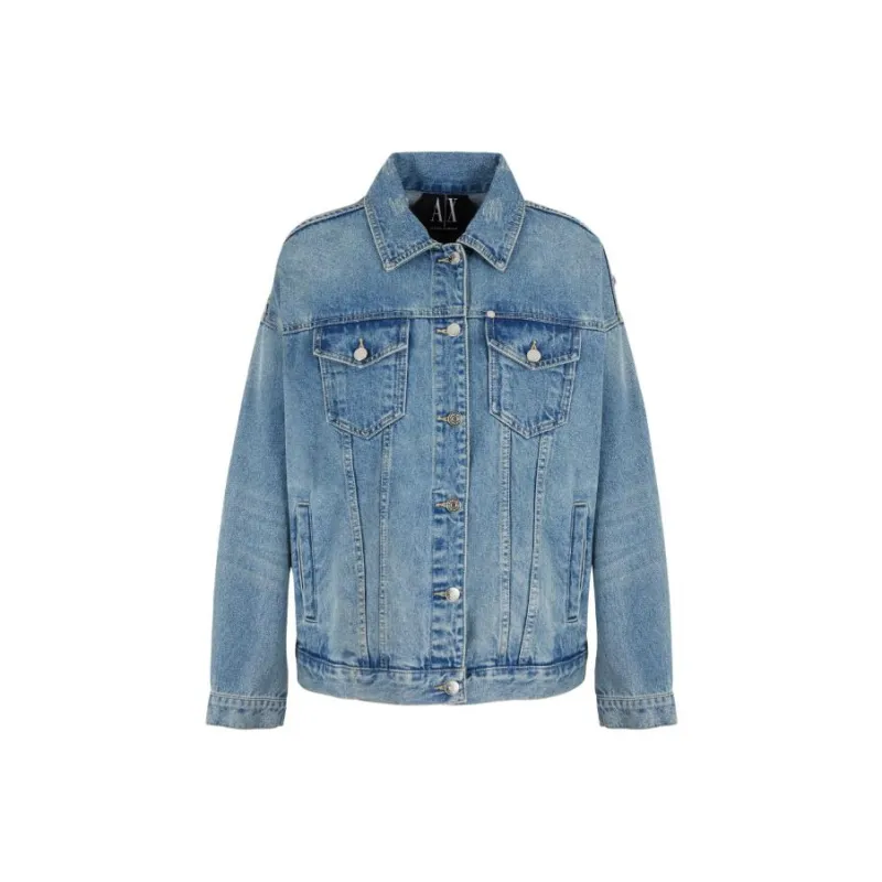 ARMANI EXCHANGE Faded Denim Jacket-0