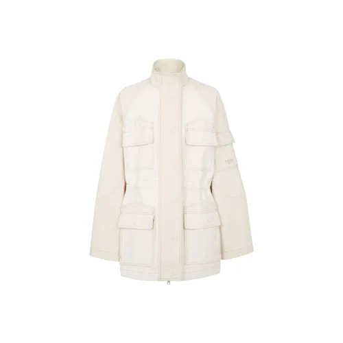 FENDI Logo Detailed Long Sleeved Denim Jacket