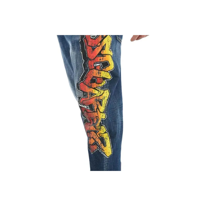 DSQUARED 2 Graffiti print Loose fit Jeans-4