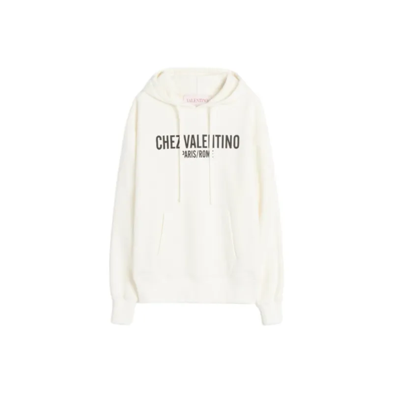 Valentino Chez Valentino-Printed Drawstring Hoodie-0