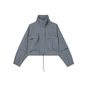 Nike SPORTSWEAR TECH PACK Cropped Coats Women's Heather Gray