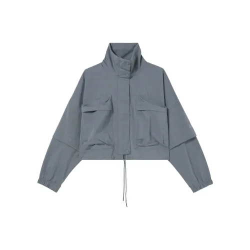 Nike SPORTSWEAR TECH PACK Cropped Coats Women's Heather Gray