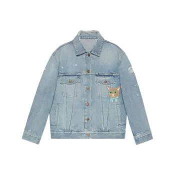 GUCCI Denim Jackets Women's Blue