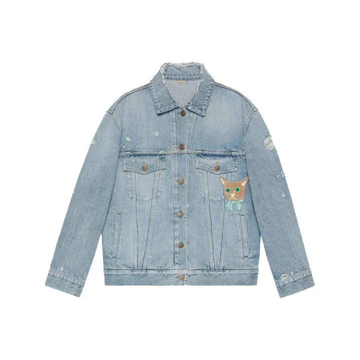 GUCCI Denim Jackets Women's Blue-0
