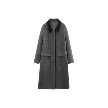 A Paradise For Awakening Coats Women's Black Gray Color