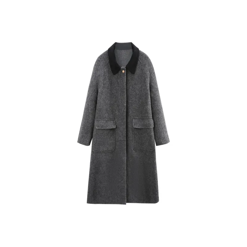 A Paradise For Awakening Coats Women's Black Gray Color-0