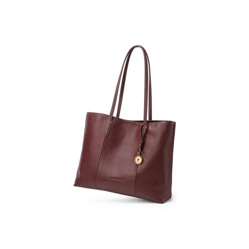 PIERRE CARDIN Top Grain Cow Leather Tote Bag, Shoulder Bag Regular Women's Black/Brown/Burgundy-14