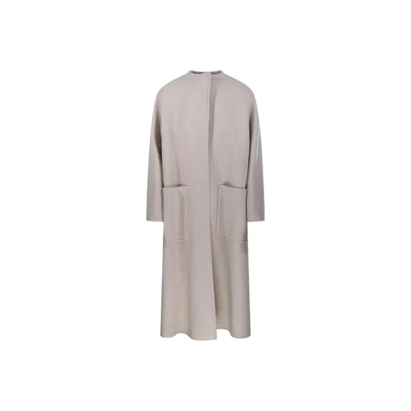 MaxMara Crewneck Long Sleeved Coat-0