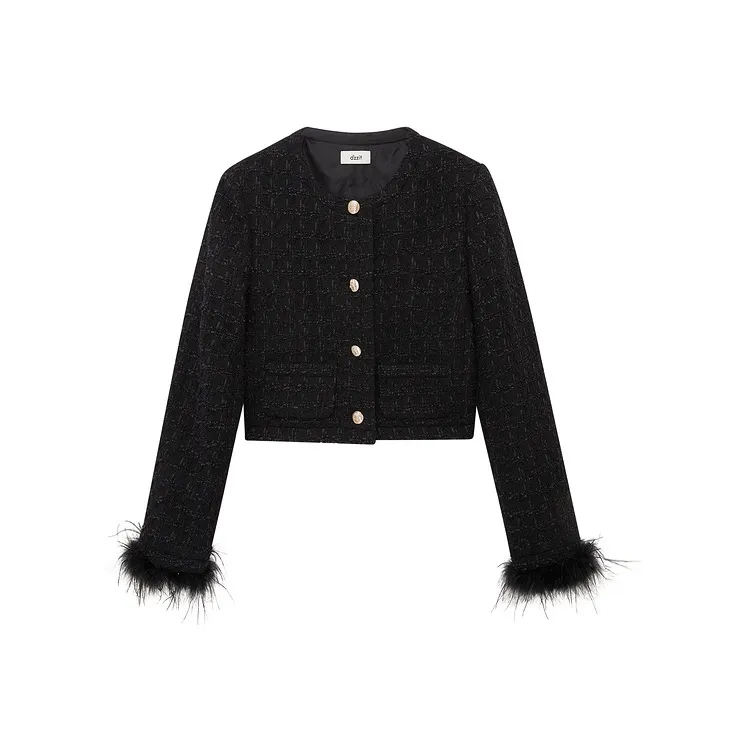 D'zzit Cropped Coat Women's Black-0