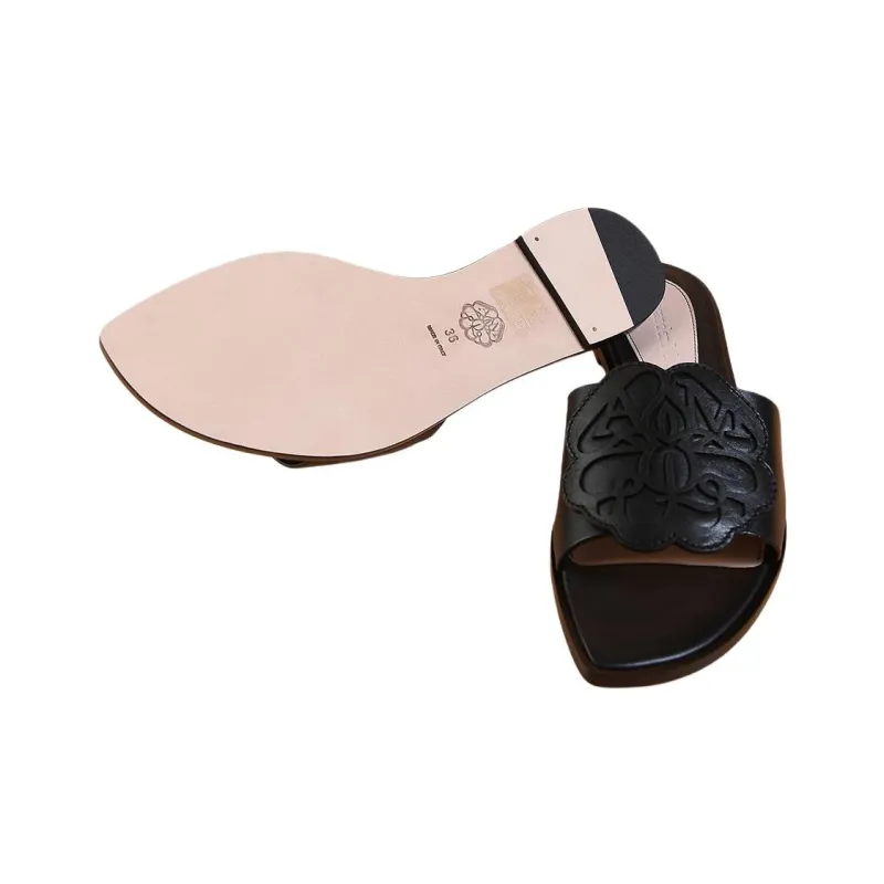 Alexander McQueen Slide Slippers Women's Black-4