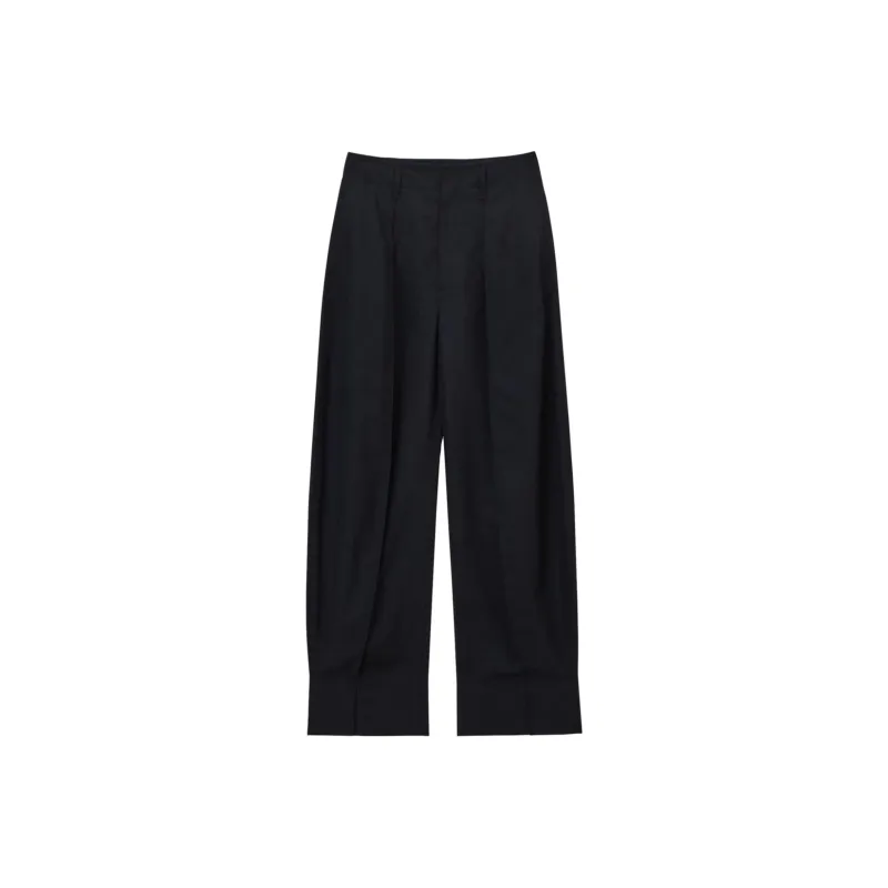 Lemaire Curved Volume Tailored Pants 'Caviar'-0