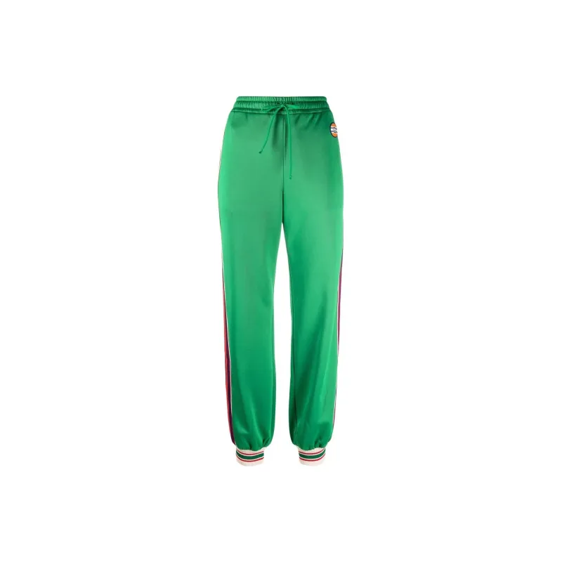 GUCCI SS22 Knitted Sports Pants Women's Green-0