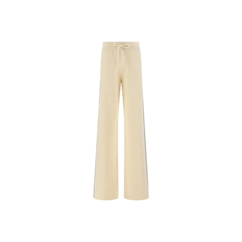 Fabiana Filippi Side Band Ribbed Knit Drawstring Trousers-0