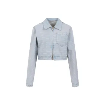 MIU MIU SS24 Denim Jacket Women's Light Blue