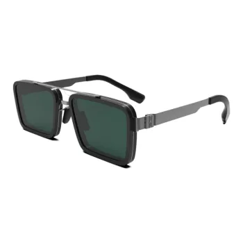MID Plate Frame Stainless Steel Square Sunglasses Unisex