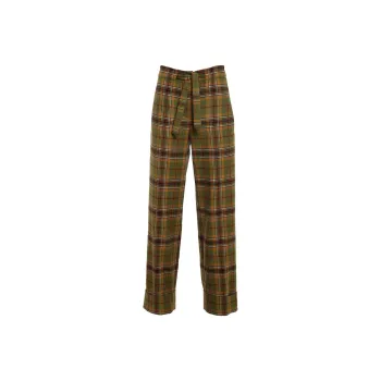 ALBERTA FERRETTI Tartan Print Toursers