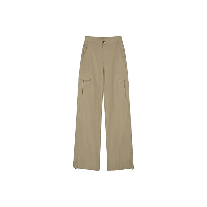 ETSE Casual Pants Women's Khaki Green-0