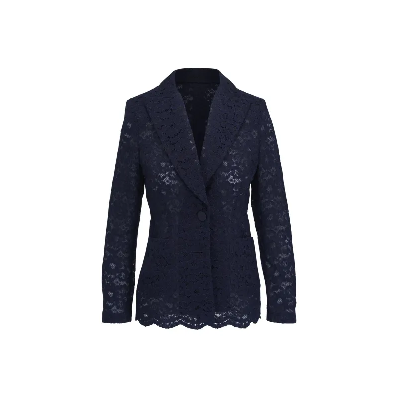 Talbot Runhof Lace panelled Blazer-0