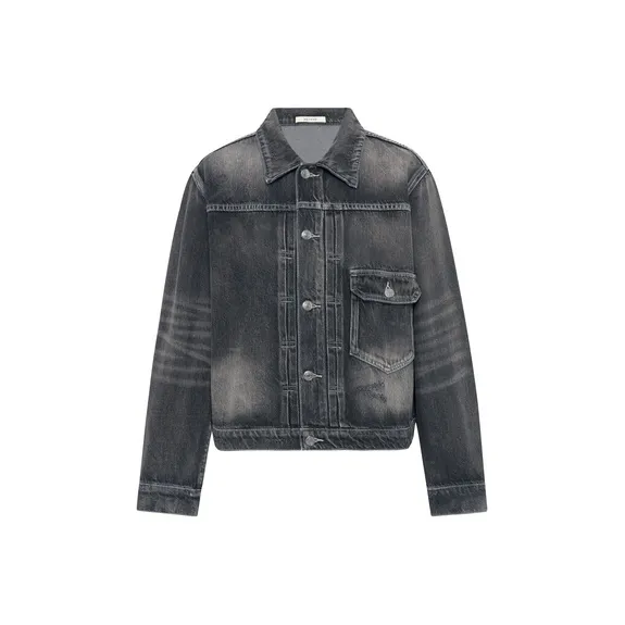 MEIYANG Denim Jacket Women's Dark Gray-0