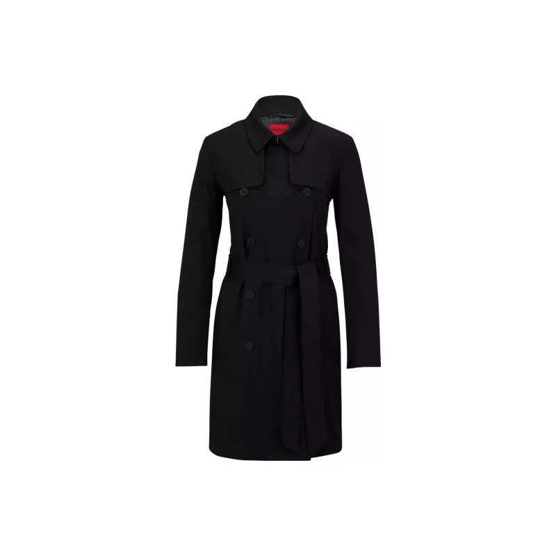 HUGO BOSS Trench Coats Women's Black-0