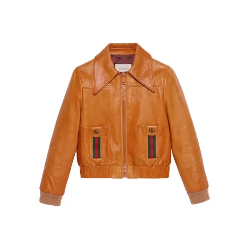 GUCCI Cropped Coats Women's Orange