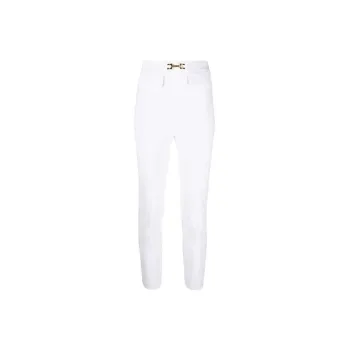 Elisabetta Franchi FW22 Casual Pants Women's Ivory White