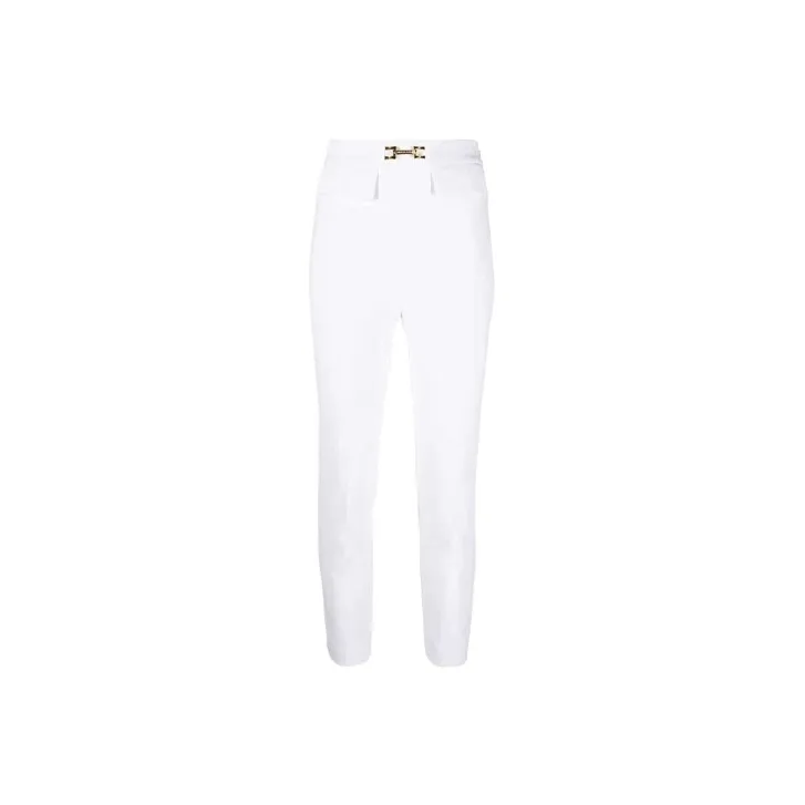 Elisabetta Franchi FW22 Casual Pants Women's Ivory White-0