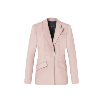 VERSACE Leather Jacket Women's Pink
