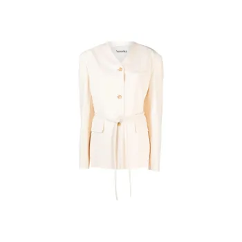 NANUSHKA Fem Belted Straight Hem Blazer