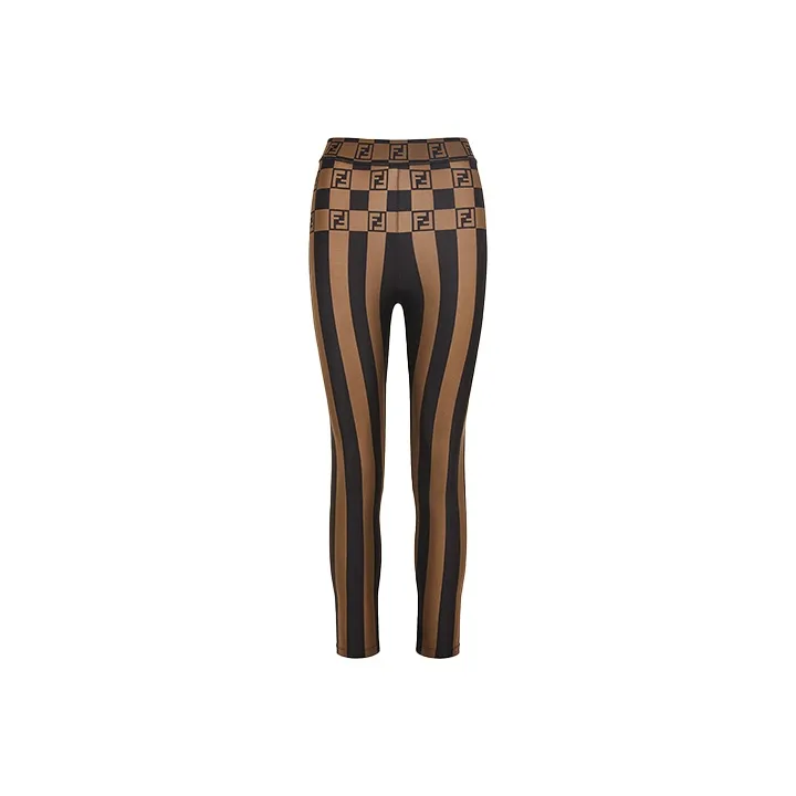 FENDI Leggings Women's Brown Black-0