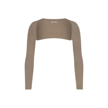 SKIMS CONTOUR NYLON SHRUG Cropped Coats Women's TRUFFLE/Truffle Color