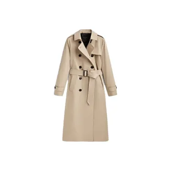 Massimo Dutti Trench Coats Women's Light Brown