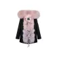 Black+Pink Ice Cream Fox Fur