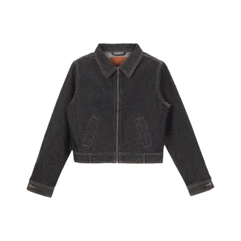 FMG Denim Jackets Women's Black
