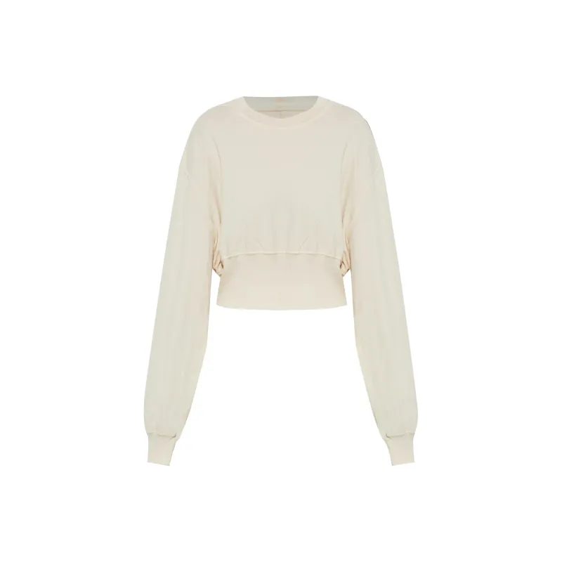 Rick Owens DRKSHDW Long Sleeved Cropped Top-0