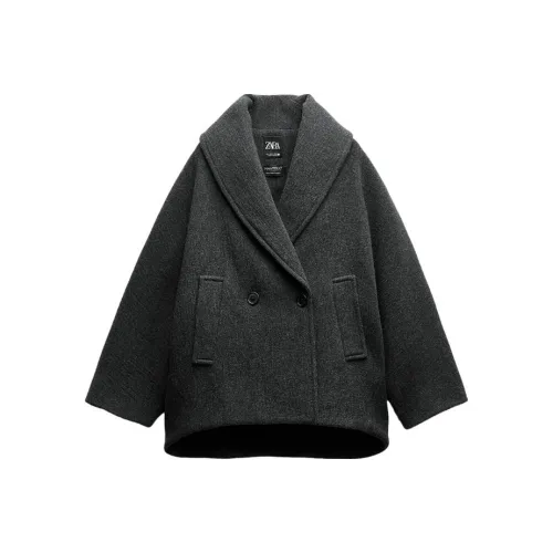ZARA Coats Women's Gray