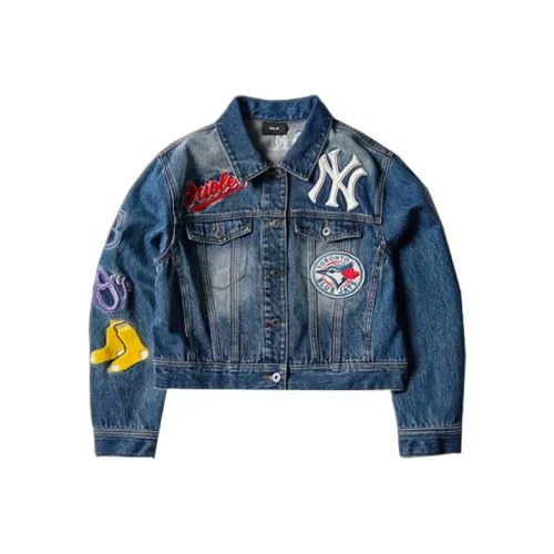 MLB Base Logo Cropped Coats Women's Blue