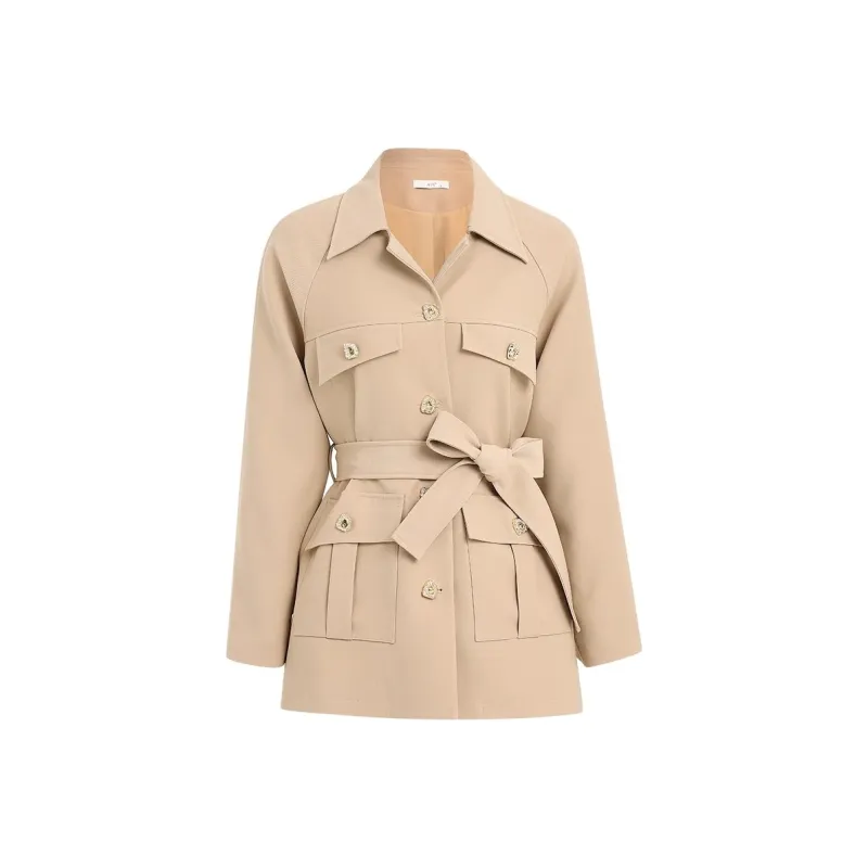AUI Trench Coats Women's Khaki-0